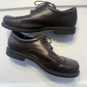 Rockport Ed Apron Toe Dark Brown Dress Shoes K58455 Mens 10M